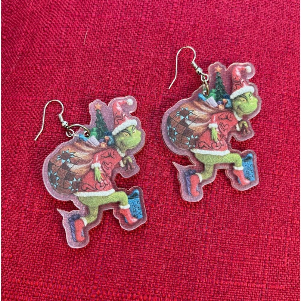 The Grinch Christmas Fashion Earrings - Star Sack